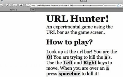 URL Hunter: Tarayıcı adres barında oynanan Pacman oyunu