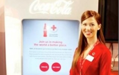 Coca-Cola otomatlarında bağış opsiyonu