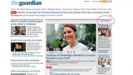#royalbaby Görmek İstemeyenlere The Guardian’dan Dev Hizmet