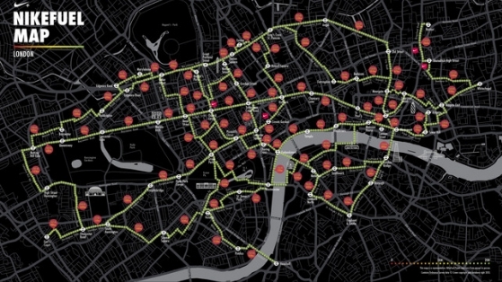 NikeFuel Kendi Londra Haritasını Çıkarıyor