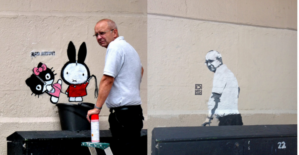 Graffiti Silen Adam Graffitisi