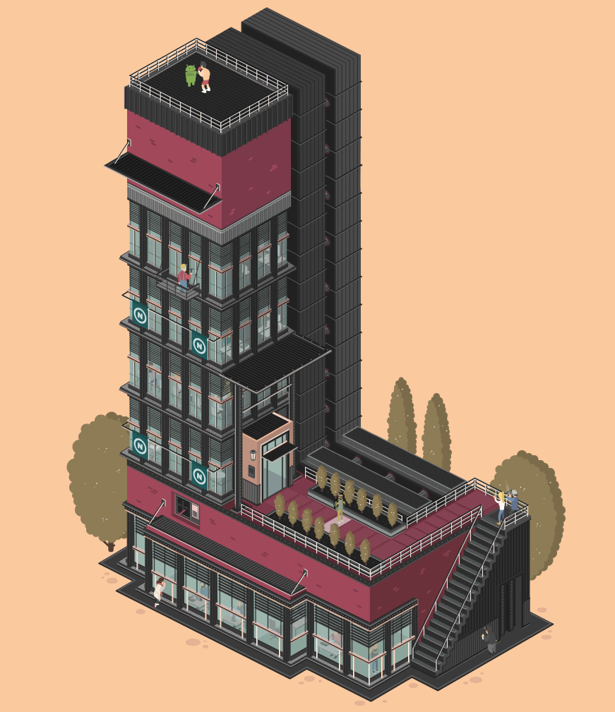 Harflerden Oluşan Mimari GIF'ler • Bigumigu