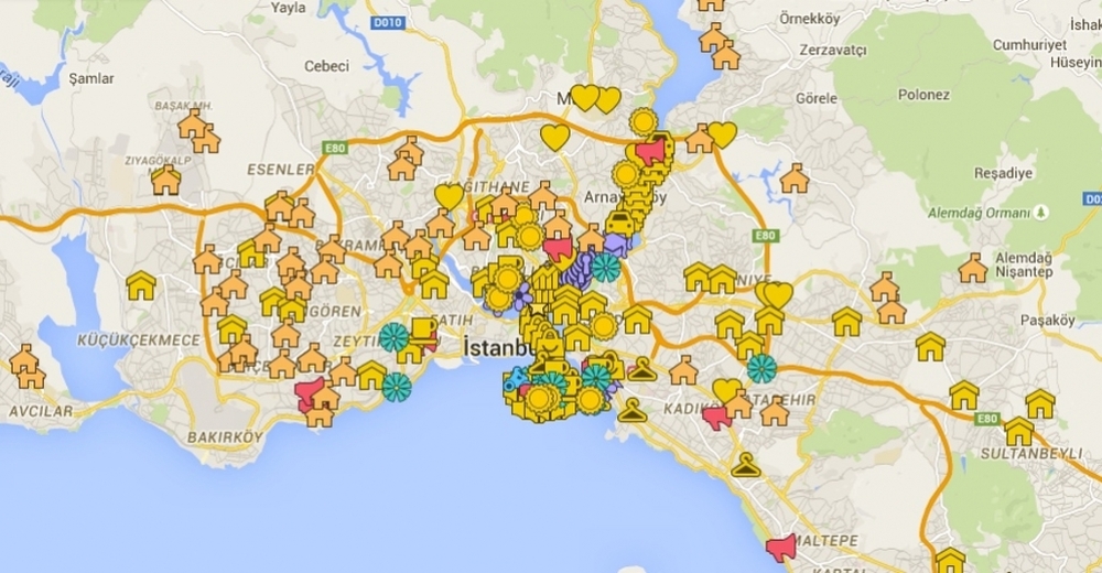 İstanbul Paylaşım Haritası