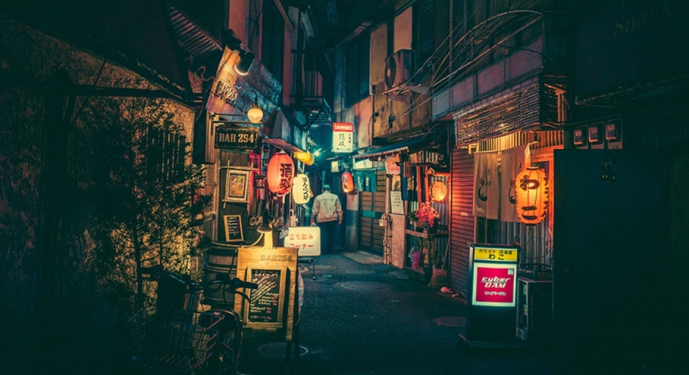 In the streets of japan