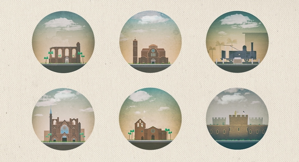 Kıbrıs’ın Tarihi Yerlerinin Minimalist Posterleri