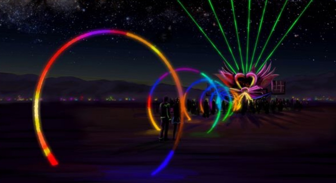 Burning Man’de Sese Göre Renk Değiştiren 300 Metrelik Tünel