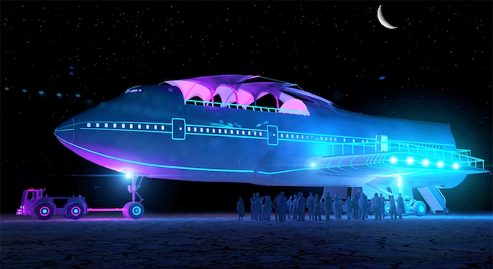 Boeing 747, Burning Man için Sanat Aracına Dönüştü