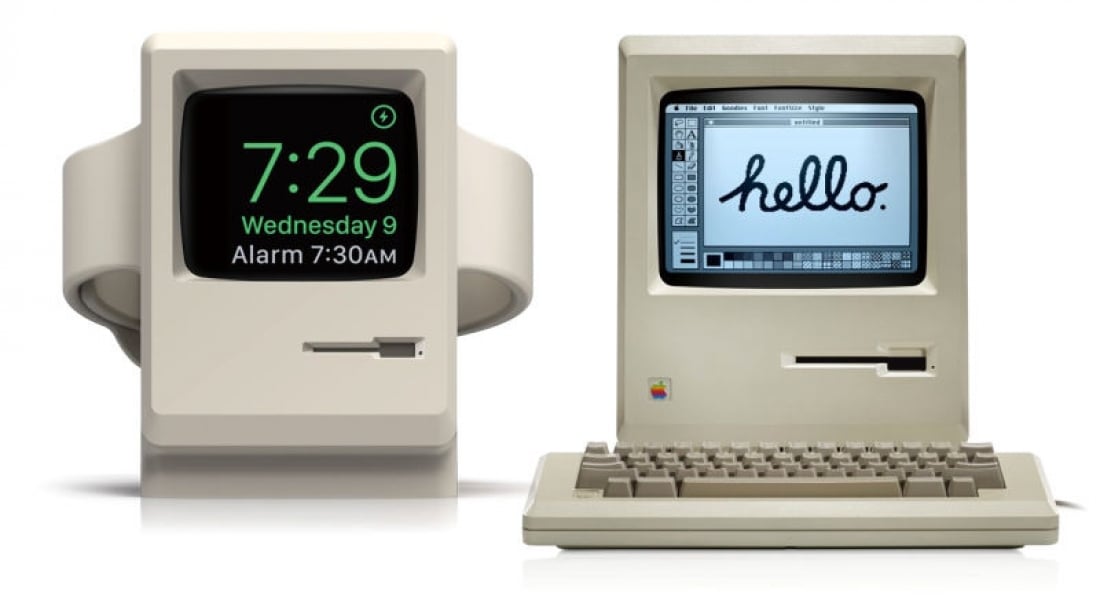 Apple Watch’u Minik Bir Macintosh’a Dönüştüren Şarj Standı