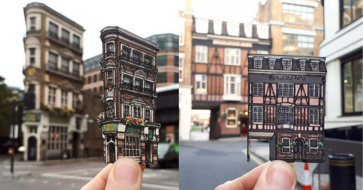 Londra’nın Eski Barları Minyatür İllüstrasyonlarda