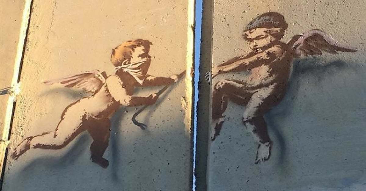 Banksy’den İsrail ile Filistin Arasındaki Duvara Yeni Mural