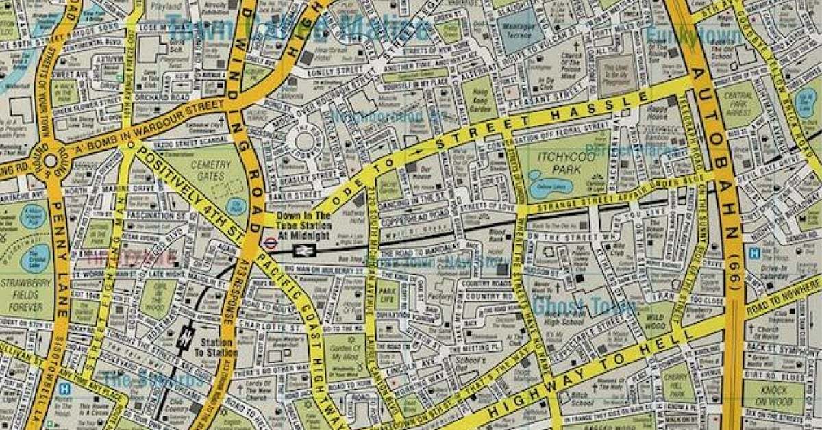Sıkıcı Sokak İsimleri Yerine Şarkı İsimleriyle Harita