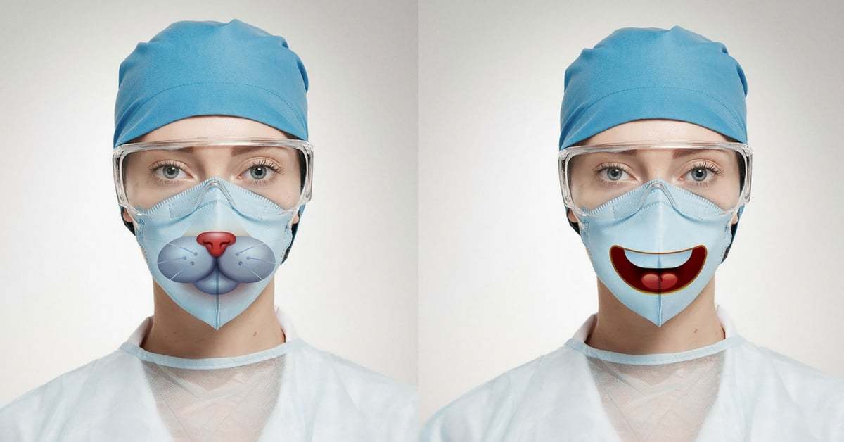 Çocuklar İçin Hastane Ortamını Neşelendiren Maskeler