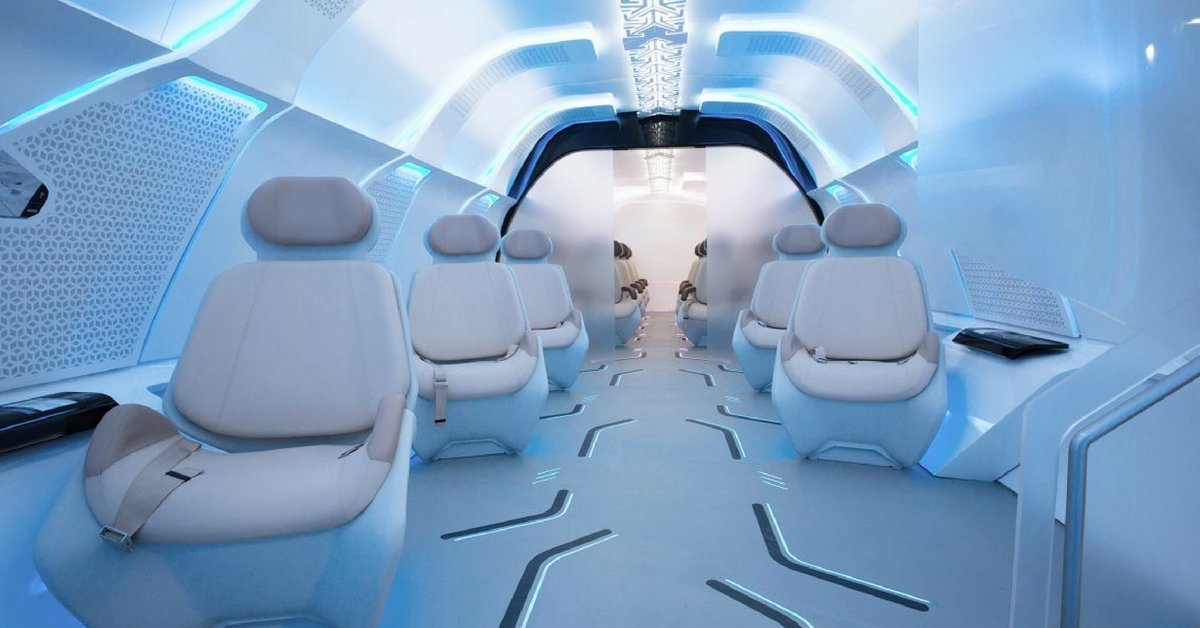 Süper Hızlı Ulaşım Modeli Hyperloop İçin Süper Konforlu Vagonlar