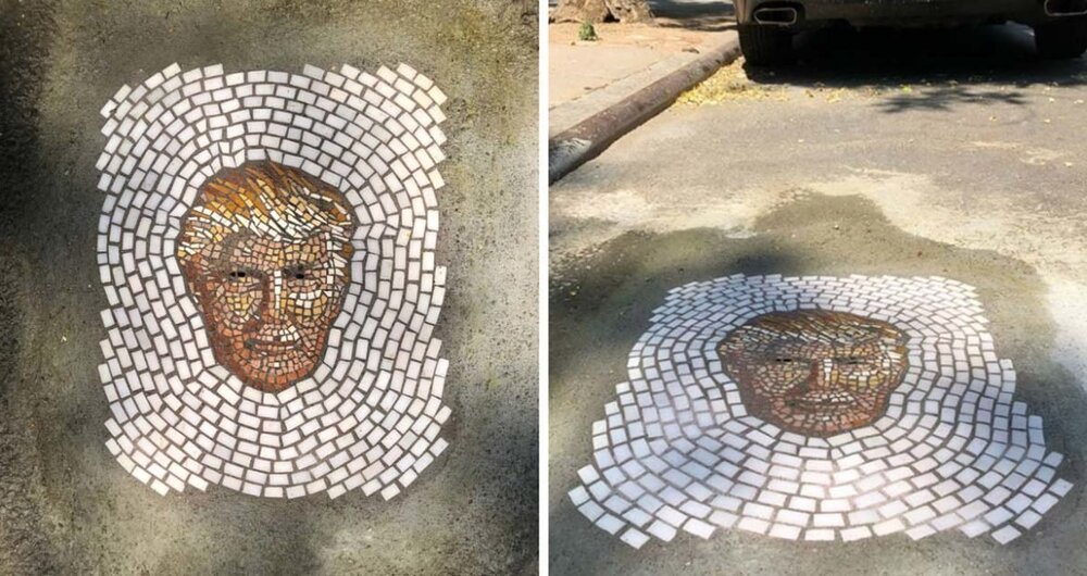 Sokaklardaki Çukurları Süsleyen Haşere Mozaikleri