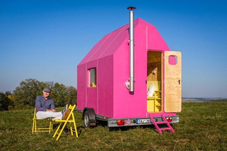 Kendin Yap RömorkEv Magenta Tiny House • Bigumigu