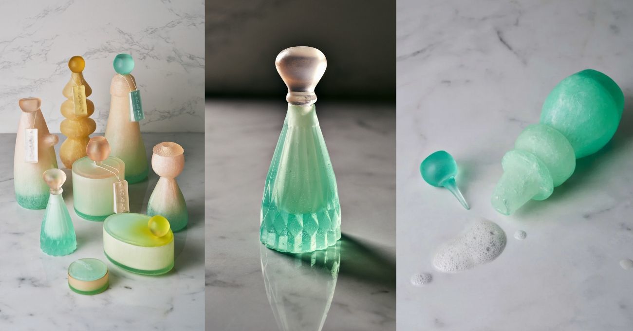 Plastik Yerine Sabundan Yapılmış Şampuan Şişesi