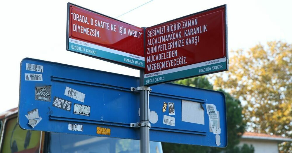 Kadına Yönelik Şiddete Karşı Farkındalık Yaratan Tabelalar