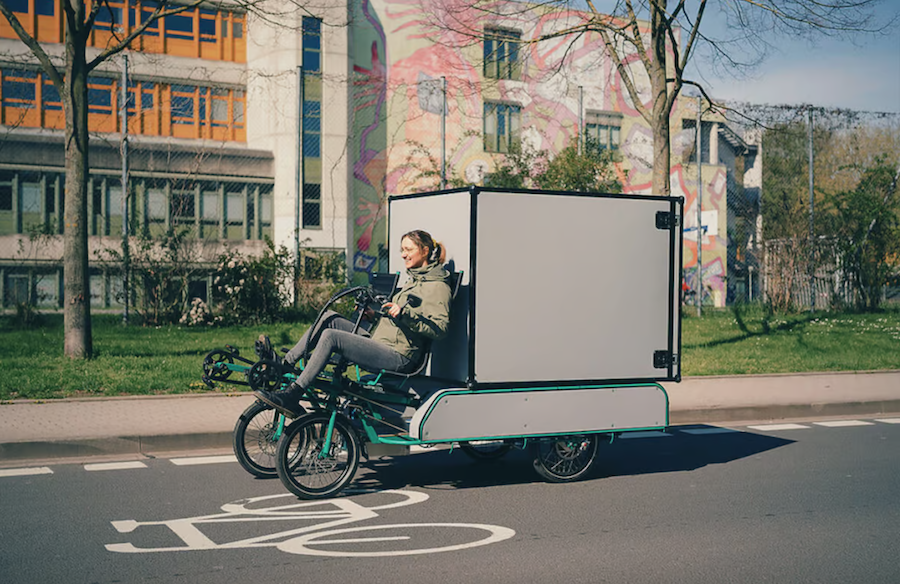 İki Sürücülü Elektrikli Kargo Bisikleti