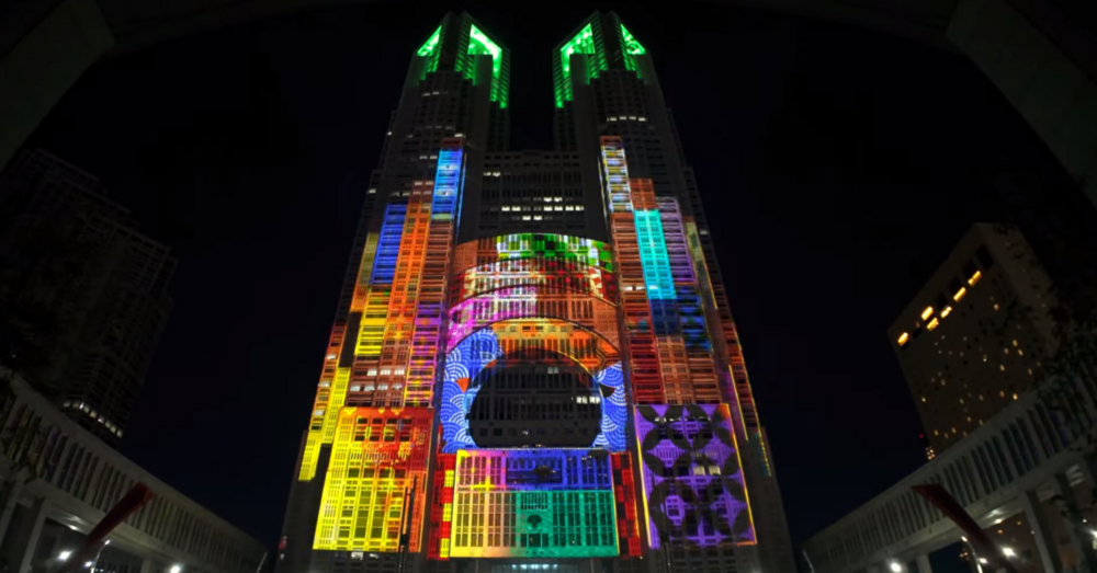 Dünyanın En Büyük 3 Boyutlu Video Projeksiyonu Tokyo’yu Aydınlatıyor