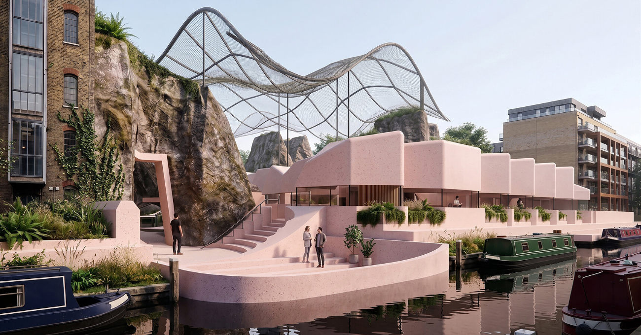 Playscape Garden: Kanal Üstünde Terk Edilmiş Parselden Mağara İçinde Halk Merkezine